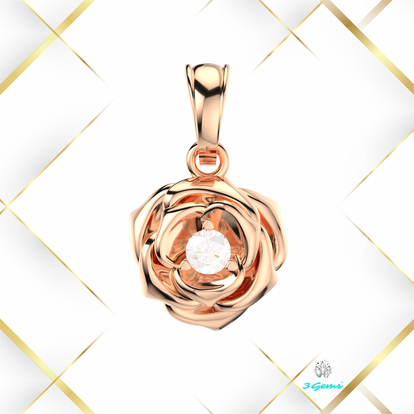 produkt 3Gems – zawieszka Rose z różowego złota