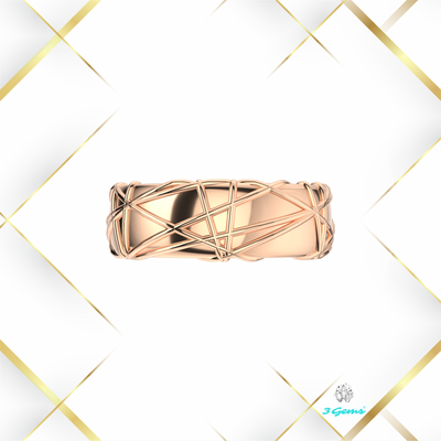 artystyczny pierścionek Thorn z różowego złota – 3Gems