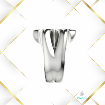 Zdjęcie pierścionka z czterolistną koniczyną – białe złoto 14K, subtelny symbol szczęścia