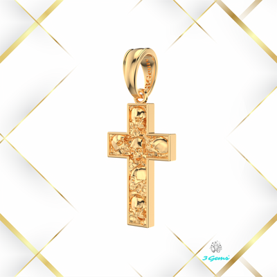 Zdjęcie zawieszki z czaszkami w żółtym złocie – złota biżuteria 3Gems