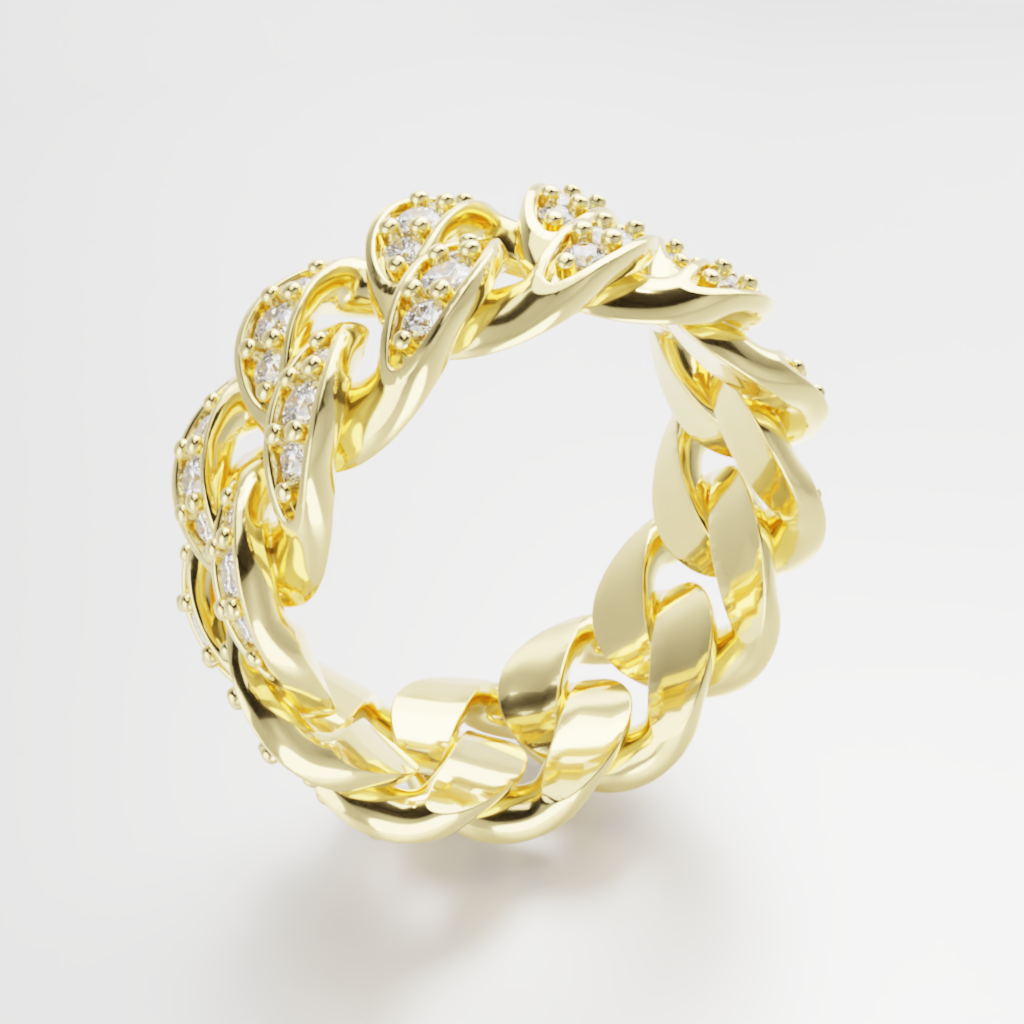 Pierścień "Cuban Ring Iced Out"