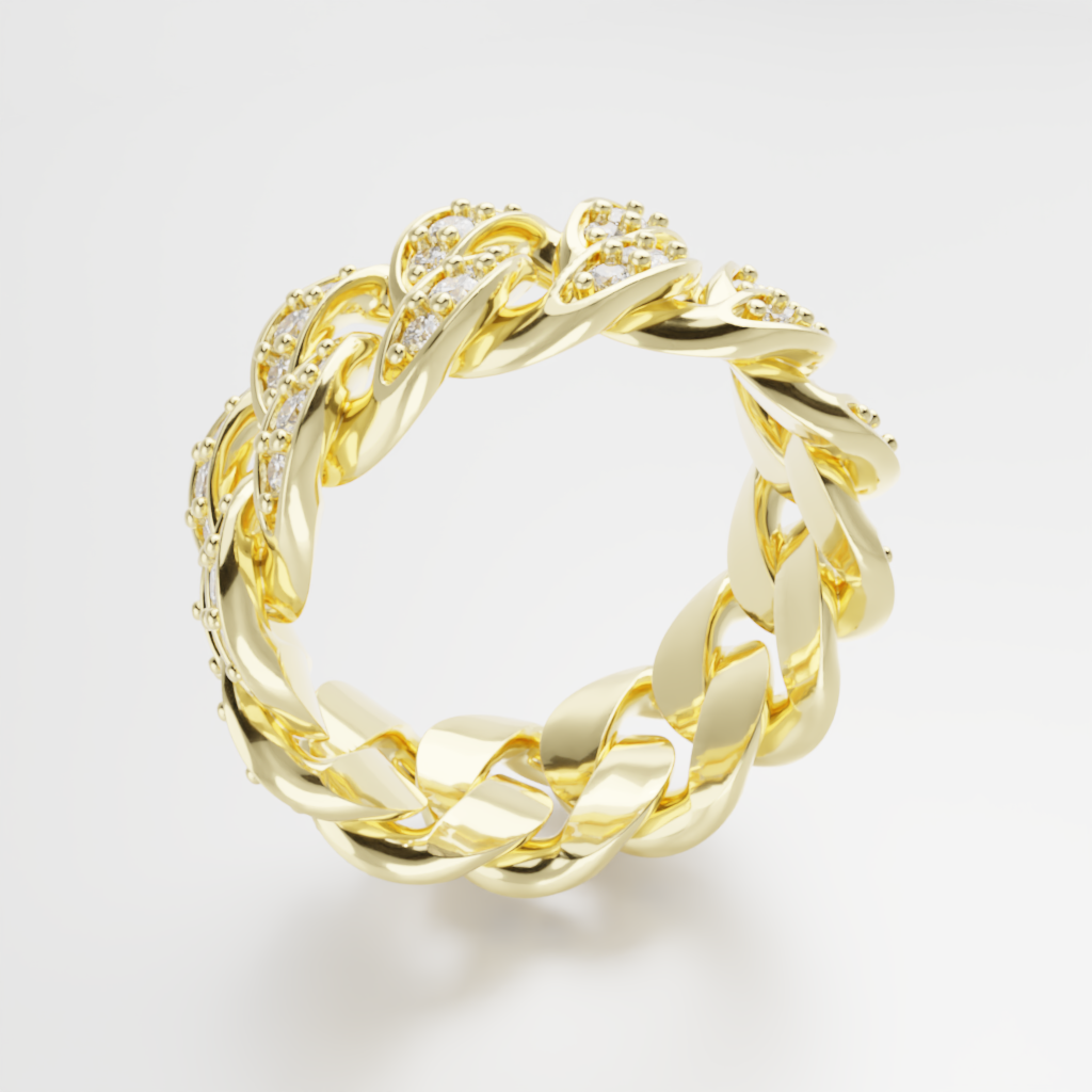 Pierścień "Cuban Ring Iced Out"