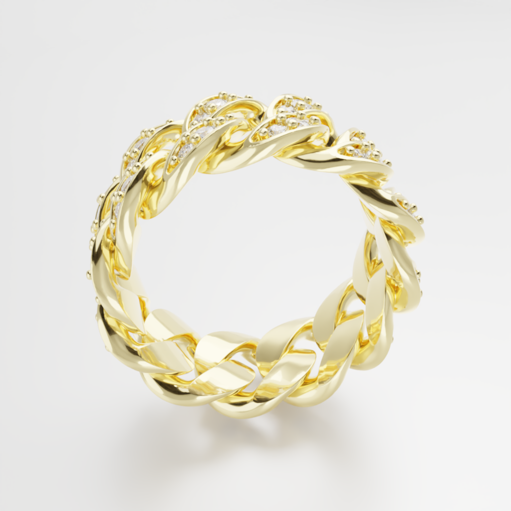 Pierścień "Cuban Ring Iced Out"