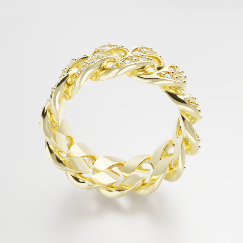 Pierścień "Cuban Ring Iced Out"