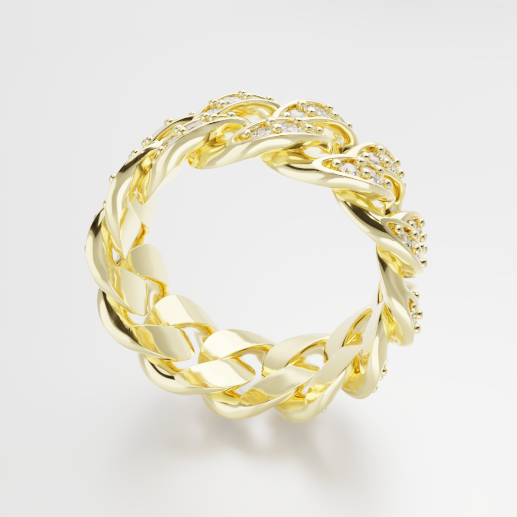 Pierścień "Cuban Ring Iced Out"