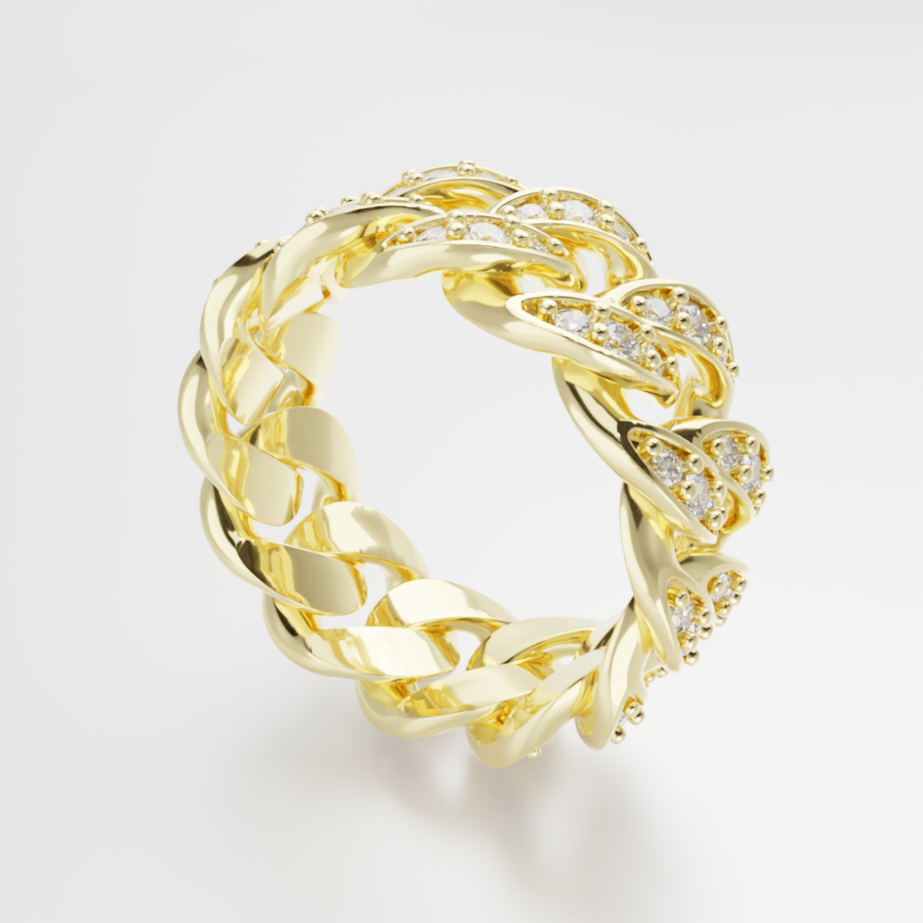 Pierścień "Cuban Ring Iced Out"