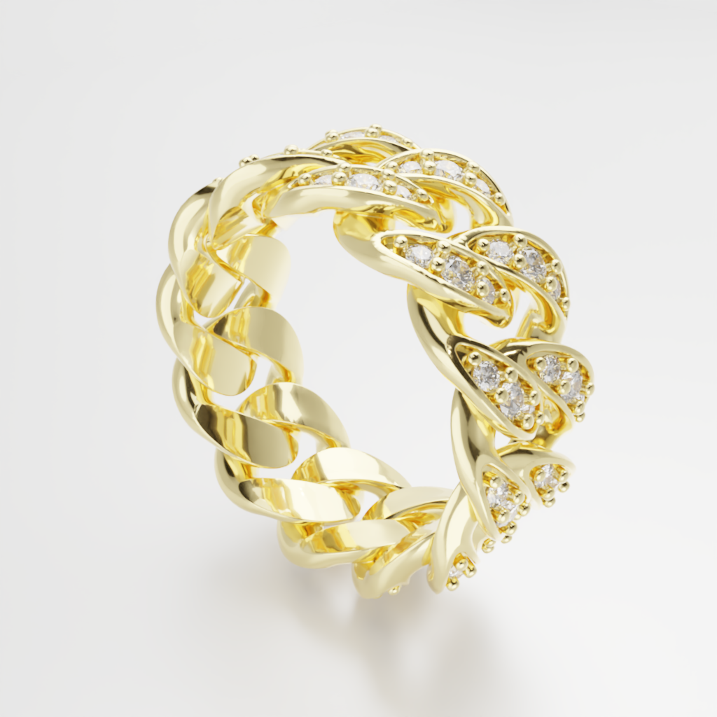 Pierścień "Cuban Ring Iced Out"