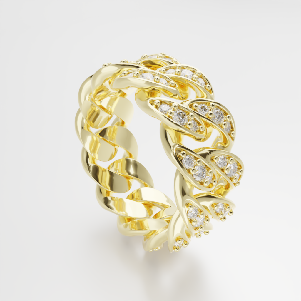 Pierścień "Cuban Ring Iced Out"