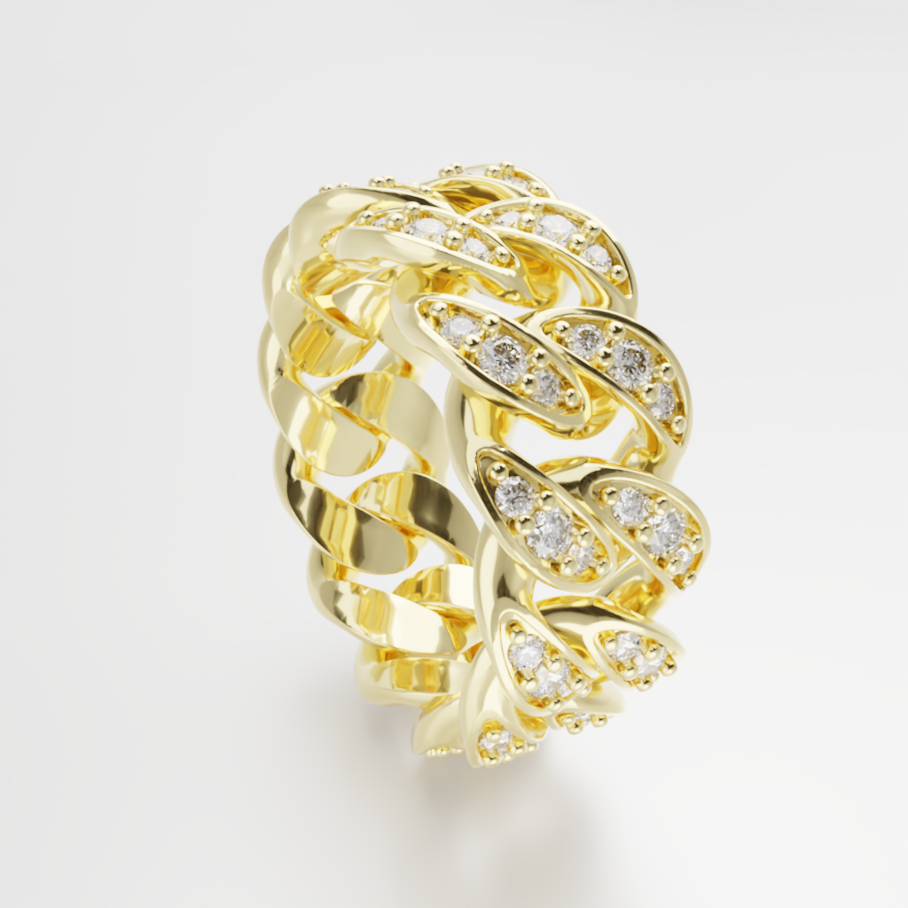 Pierścień "Cuban Ring Iced Out"
