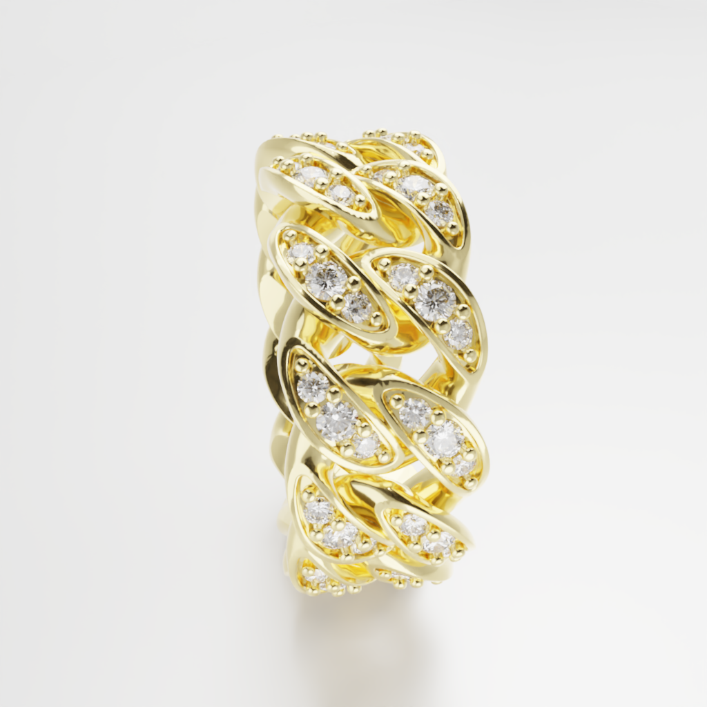 Pierścień "Cuban Ring Iced Out"