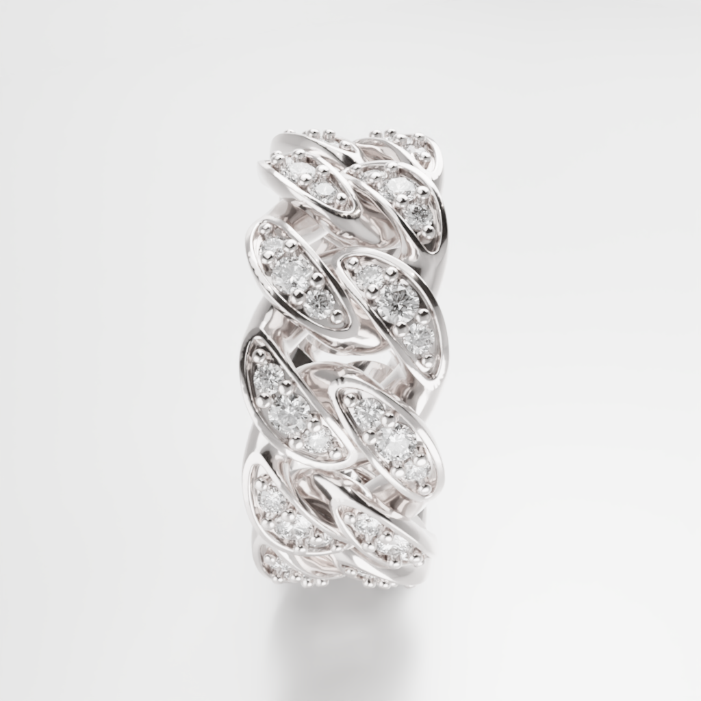 Pierścień "Cuban Ring Iced Out"