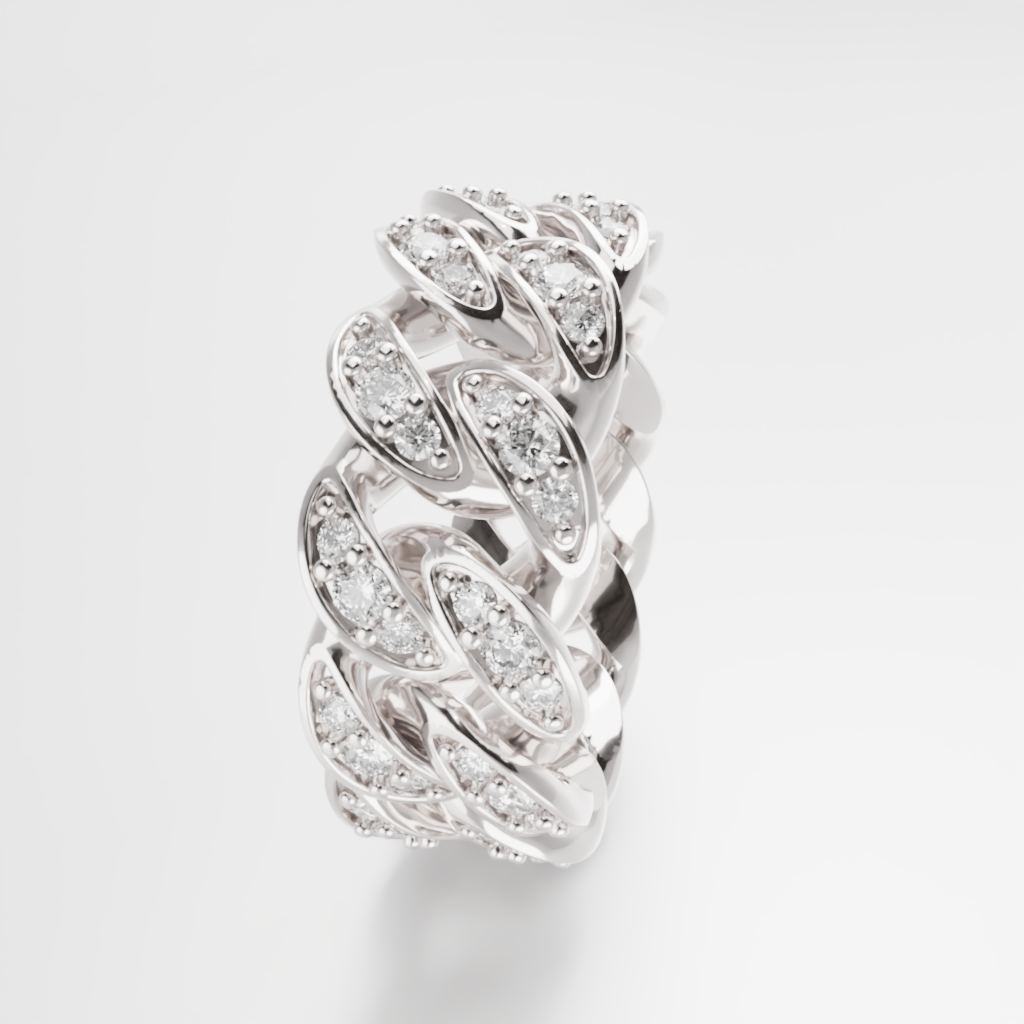 Pierścień "Cuban Ring Iced Out"