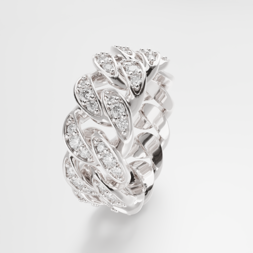 Pierścień "Cuban Ring Iced Out"