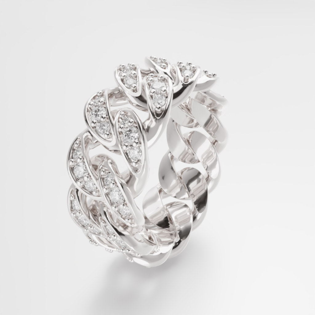 Pierścień "Cuban Ring Iced Out"