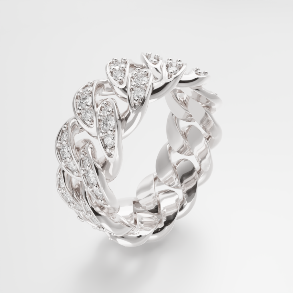 Pierścień "Cuban Ring Iced Out"