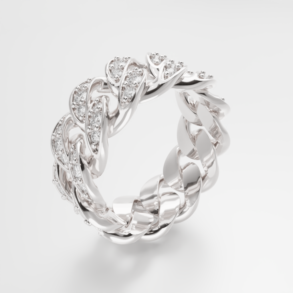 Pierścień "Cuban Ring Iced Out"
