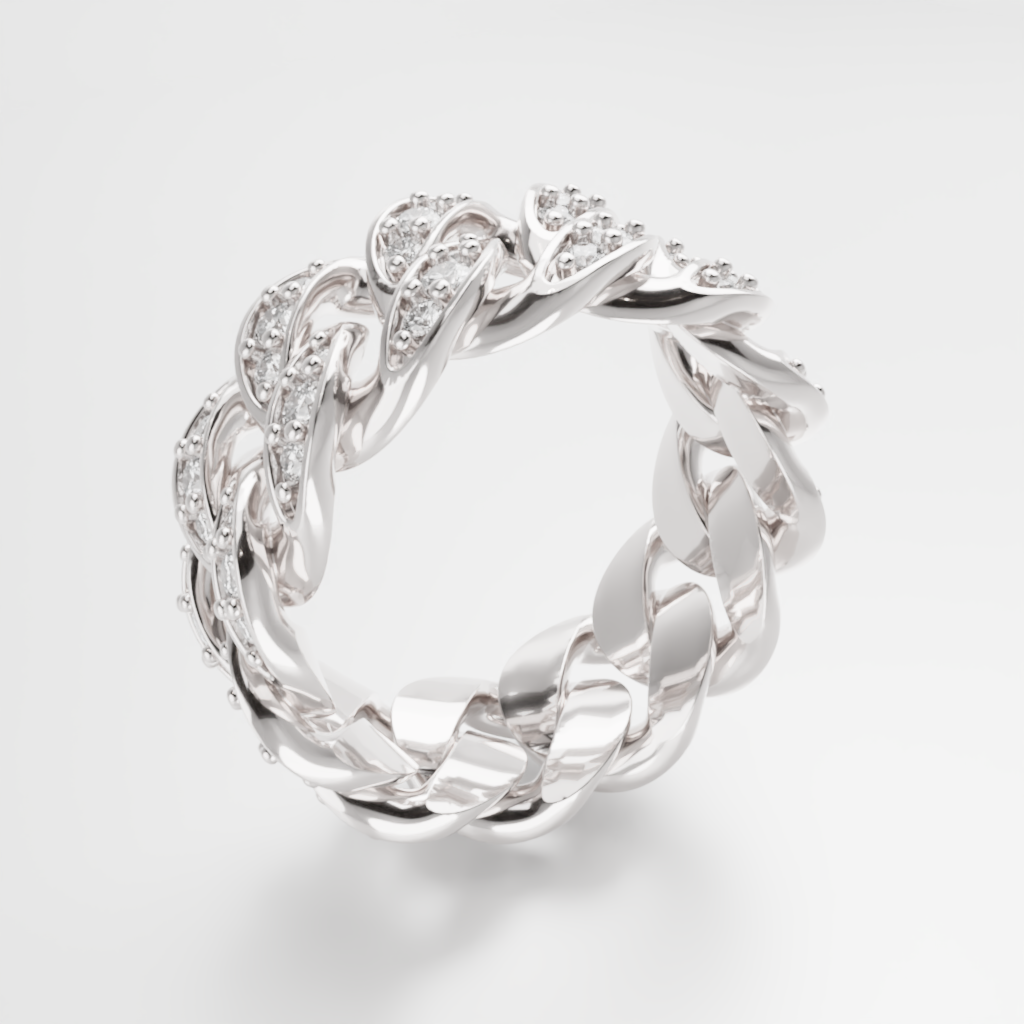 Pierścień "Cuban Ring Iced Out"