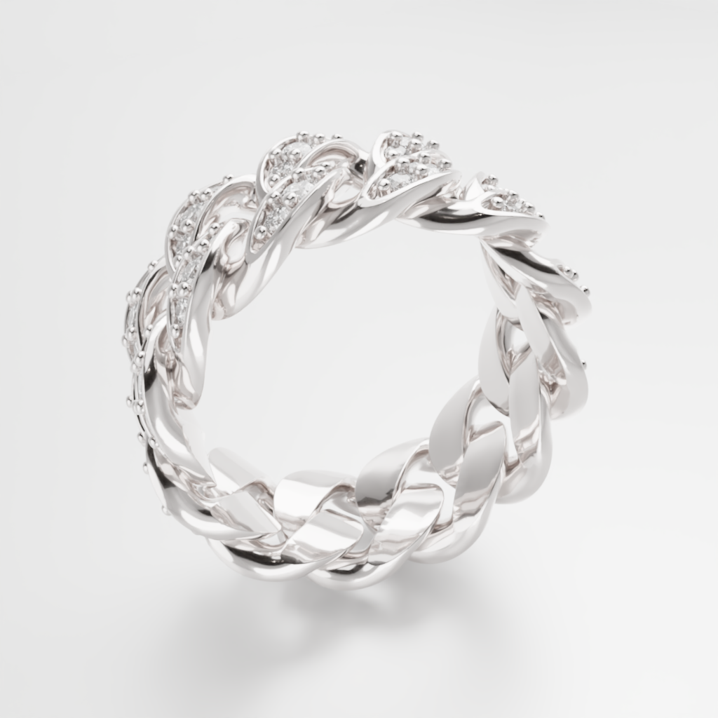 Pierścień "Cuban Ring Iced Out"