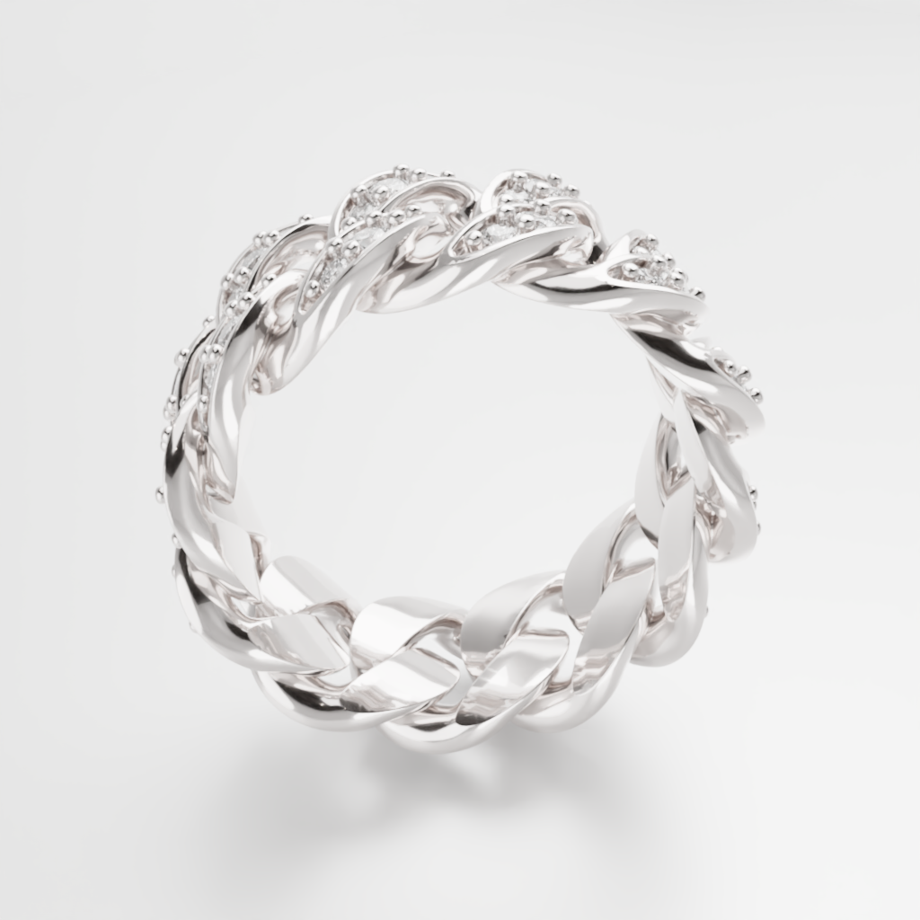 Pierścień "Cuban Ring Iced Out"