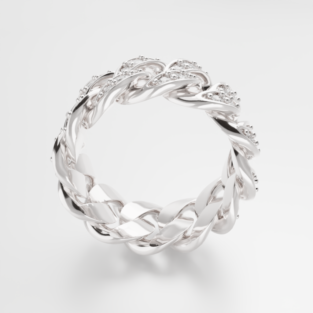 Pierścień "Cuban Ring Iced Out"