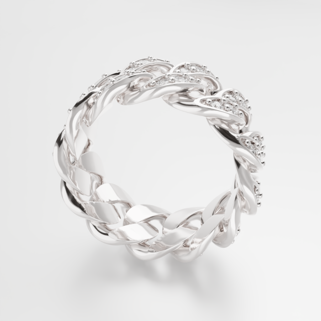 Pierścień "Cuban Ring Iced Out"