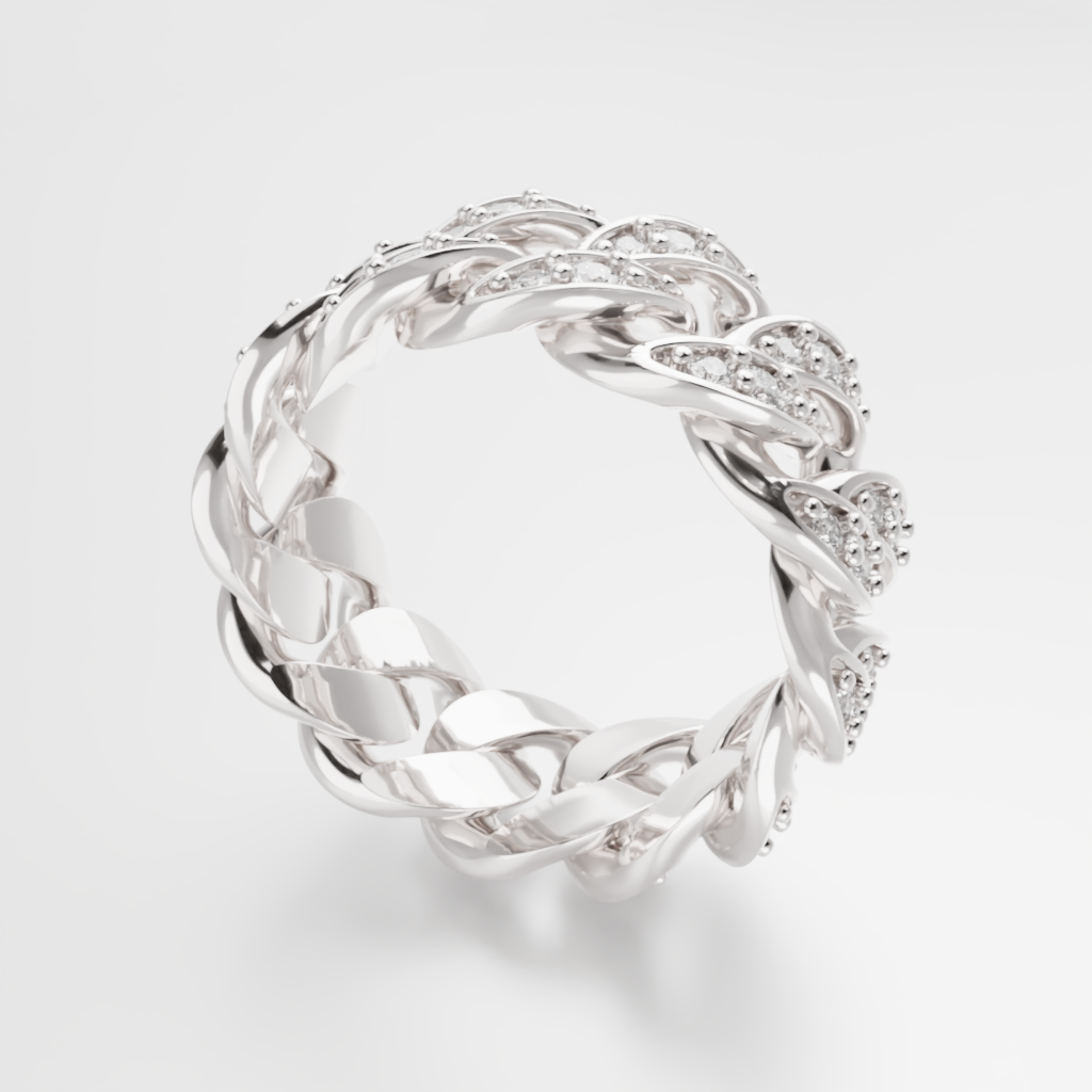 Pierścień "Cuban Ring Iced Out"