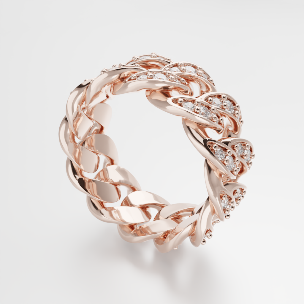 Pierścień "Cuban Ring Iced Out"