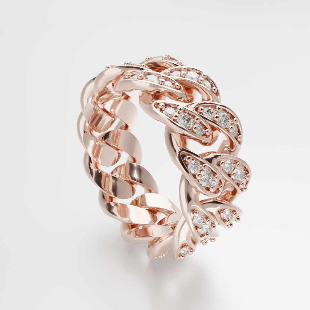 Pierścień "Cuban Ring Iced Out"