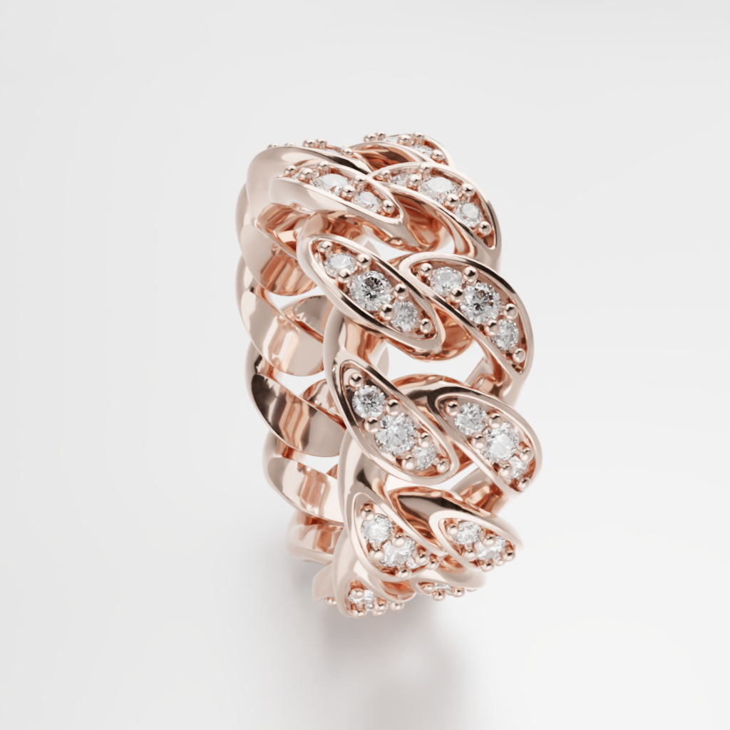 Pierścień "Cuban Ring Iced Out"