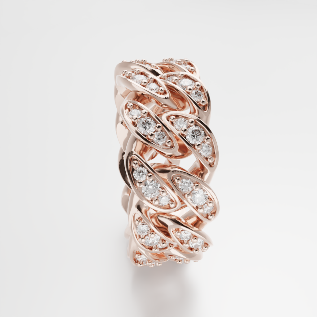 Pierścień "Cuban Ring Iced Out"