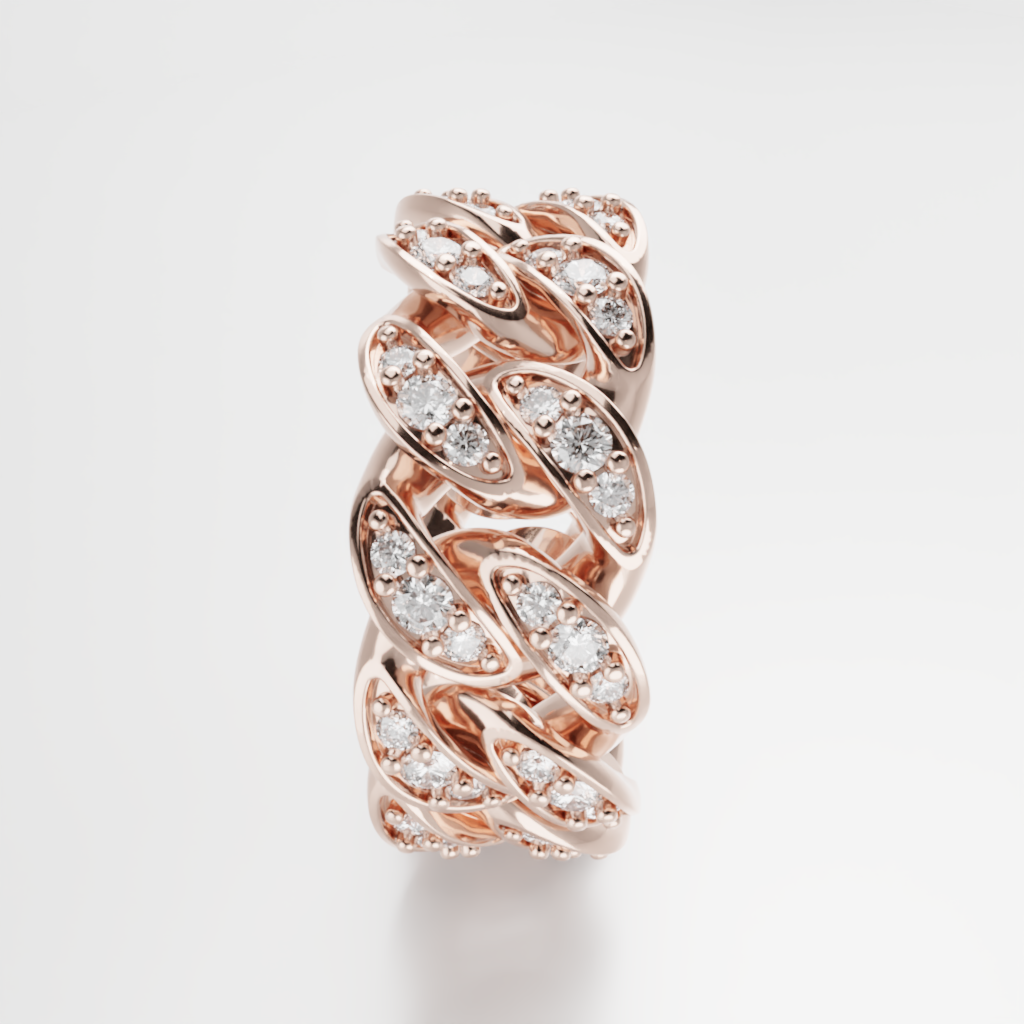 Pierścień "Cuban Ring Iced Out"