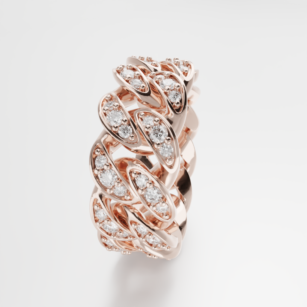 Pierścień "Cuban Ring Iced Out"
