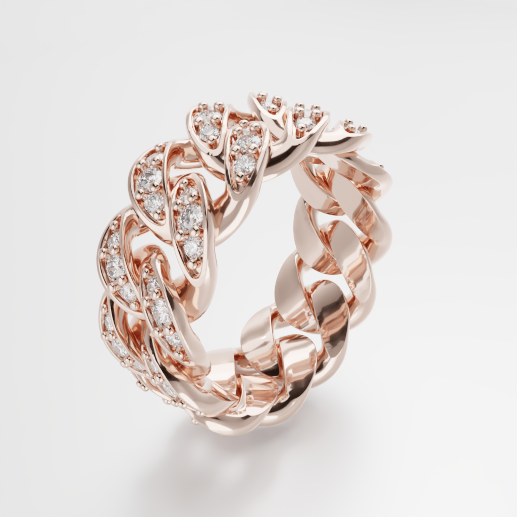 Pierścień "Cuban Ring Iced Out"