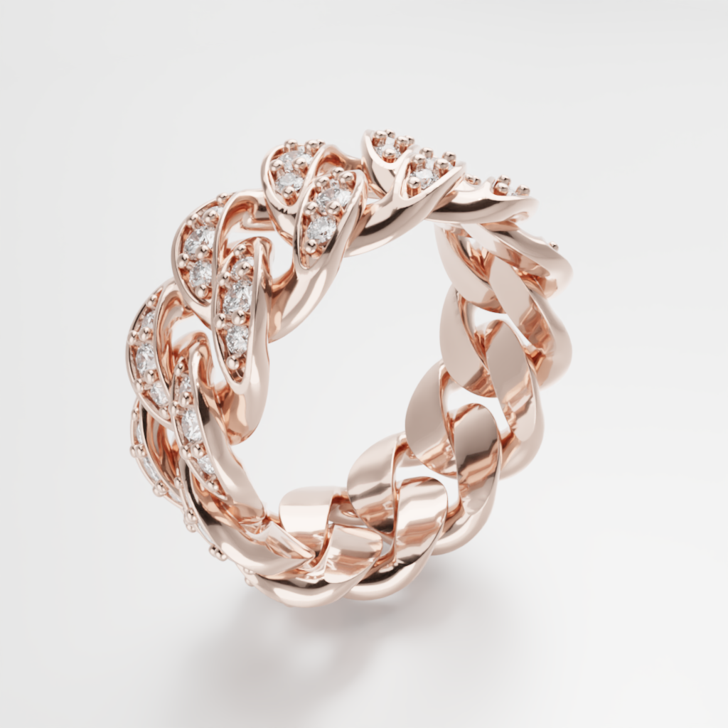 Pierścień "Cuban Ring Iced Out"