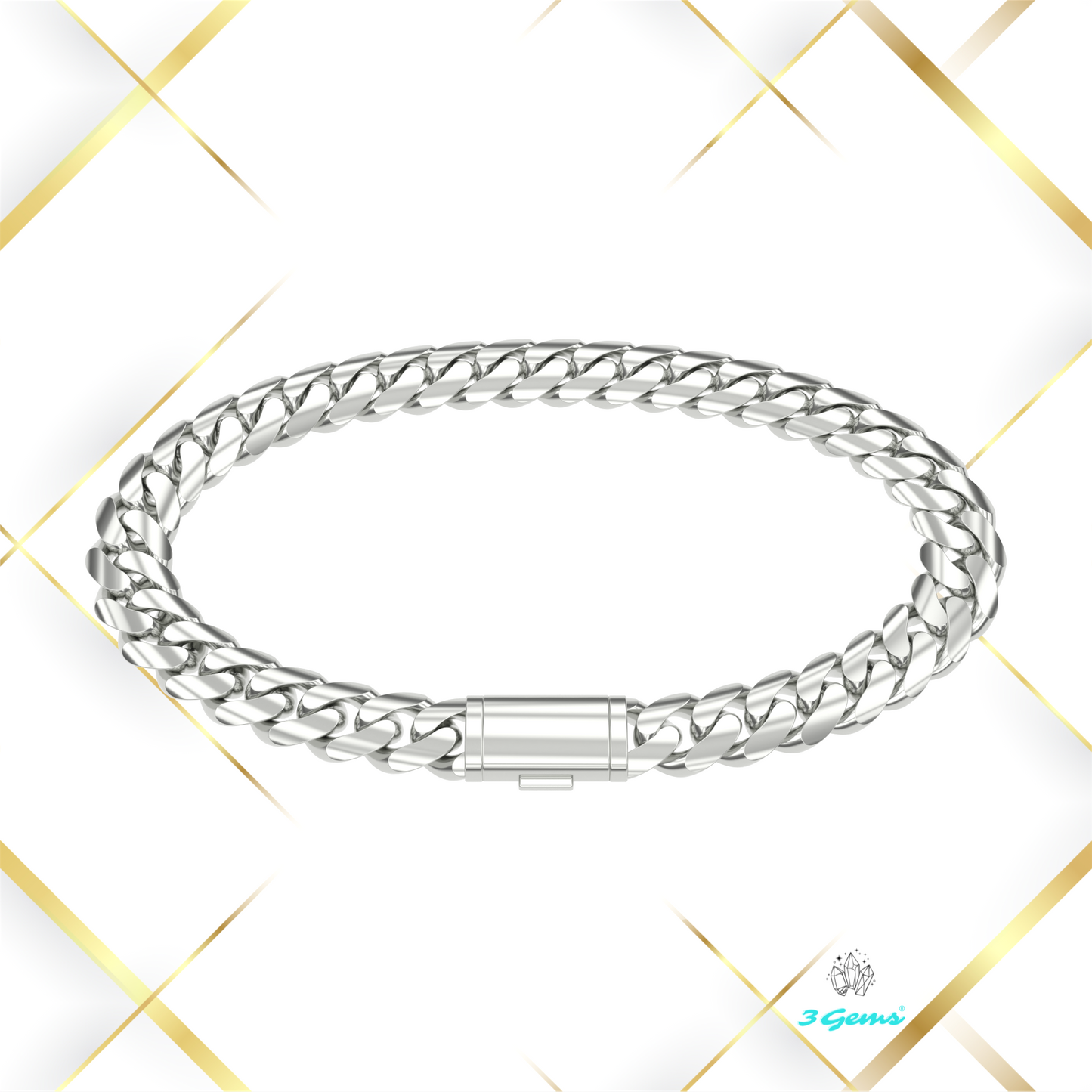 Bransoletka "Miami Cuban" - 8mm