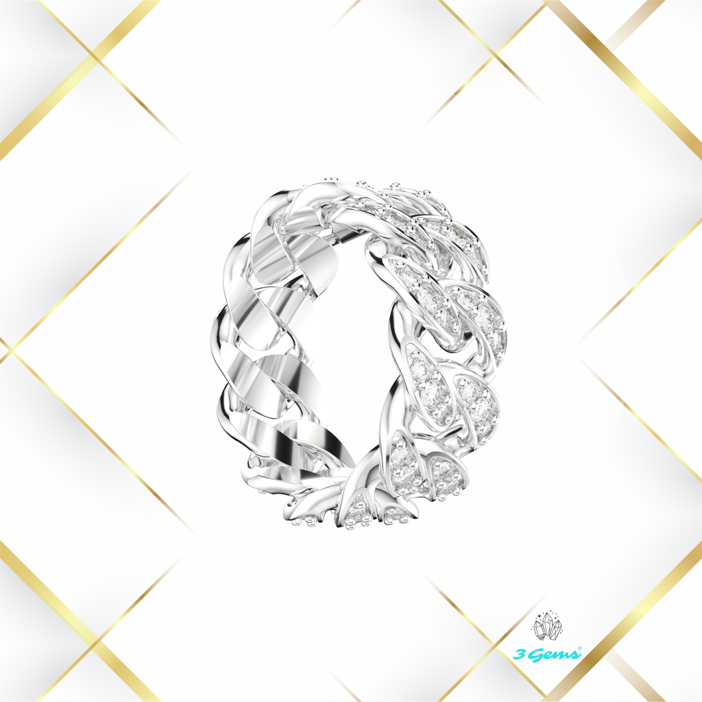Pierścień "Cuban Ring Iced Out"