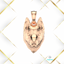 Zdjęcie zawieszki z głową husky w różowym złocie 14K – Dog Collection od 3Gems, prezent z charakterem