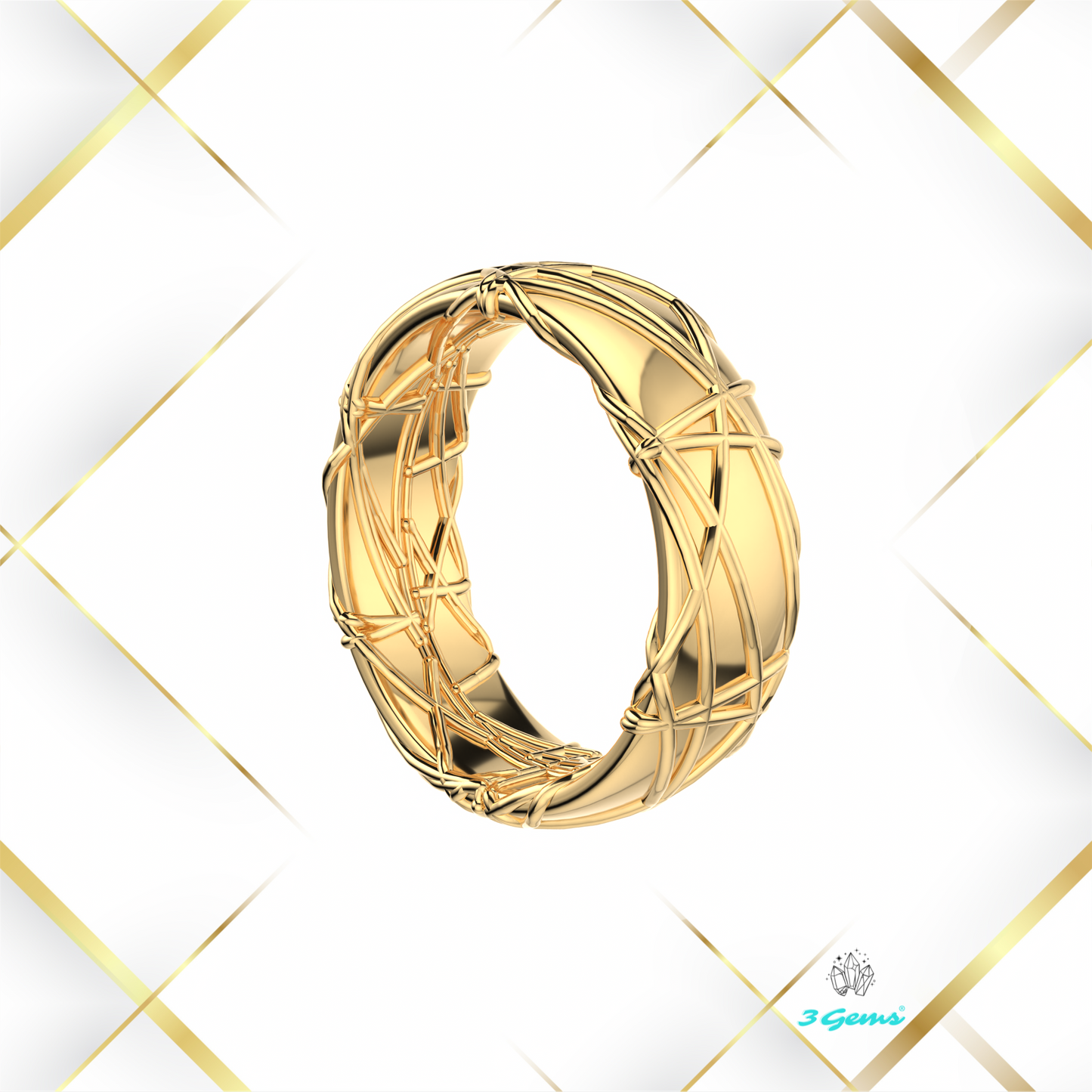 obraz złotego pierścienia Thorn Ring – 3Gems