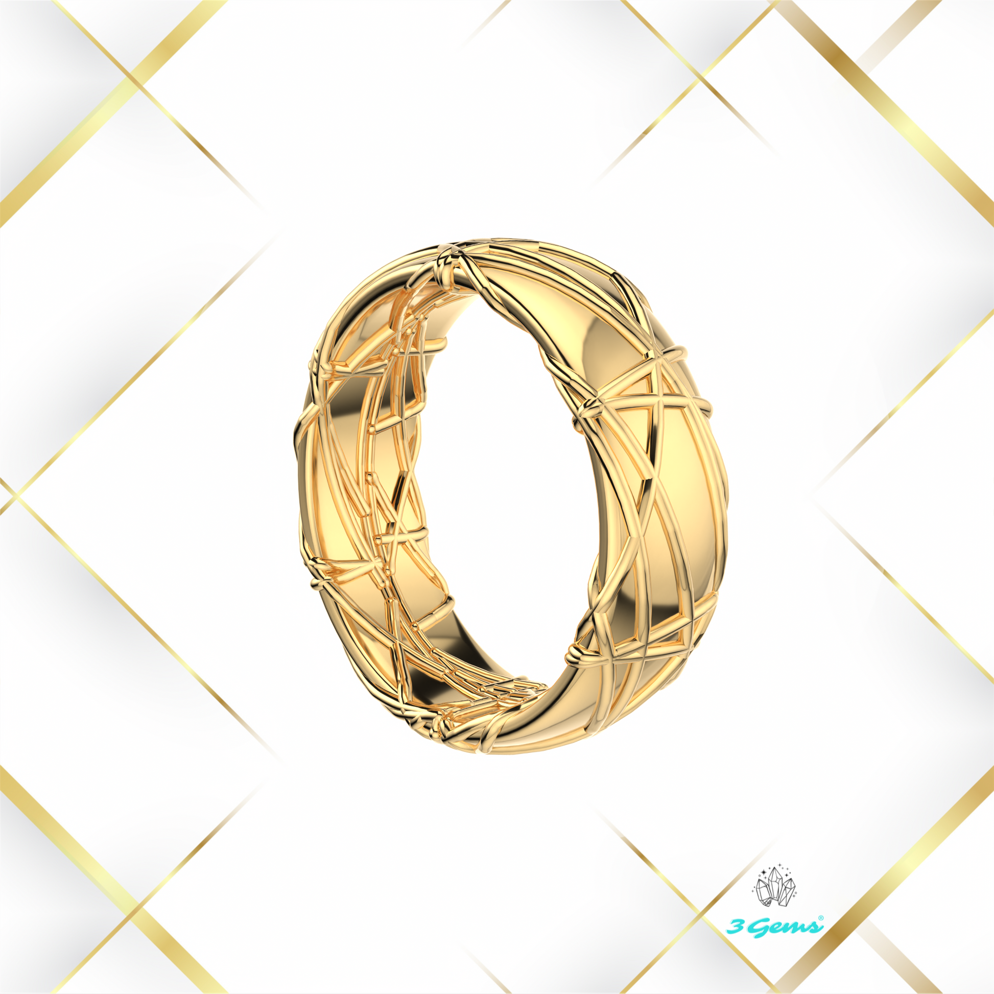 obraz złotego pierścienia Thorn Ring – 3Gems