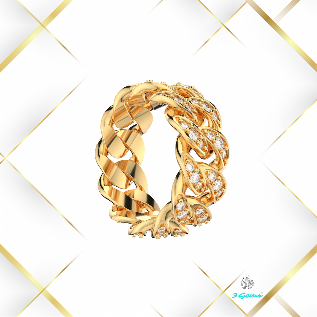Pierścień "Cuban Ring Iced Out"