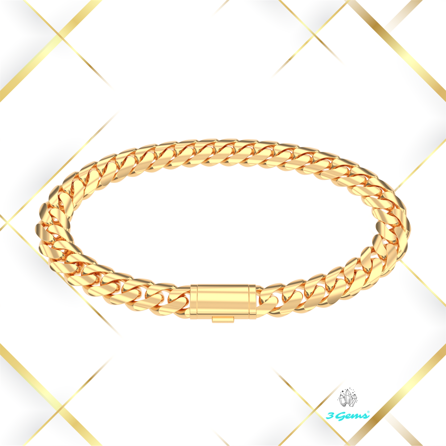 Bransoletka "Miami Cuban" - 8mm