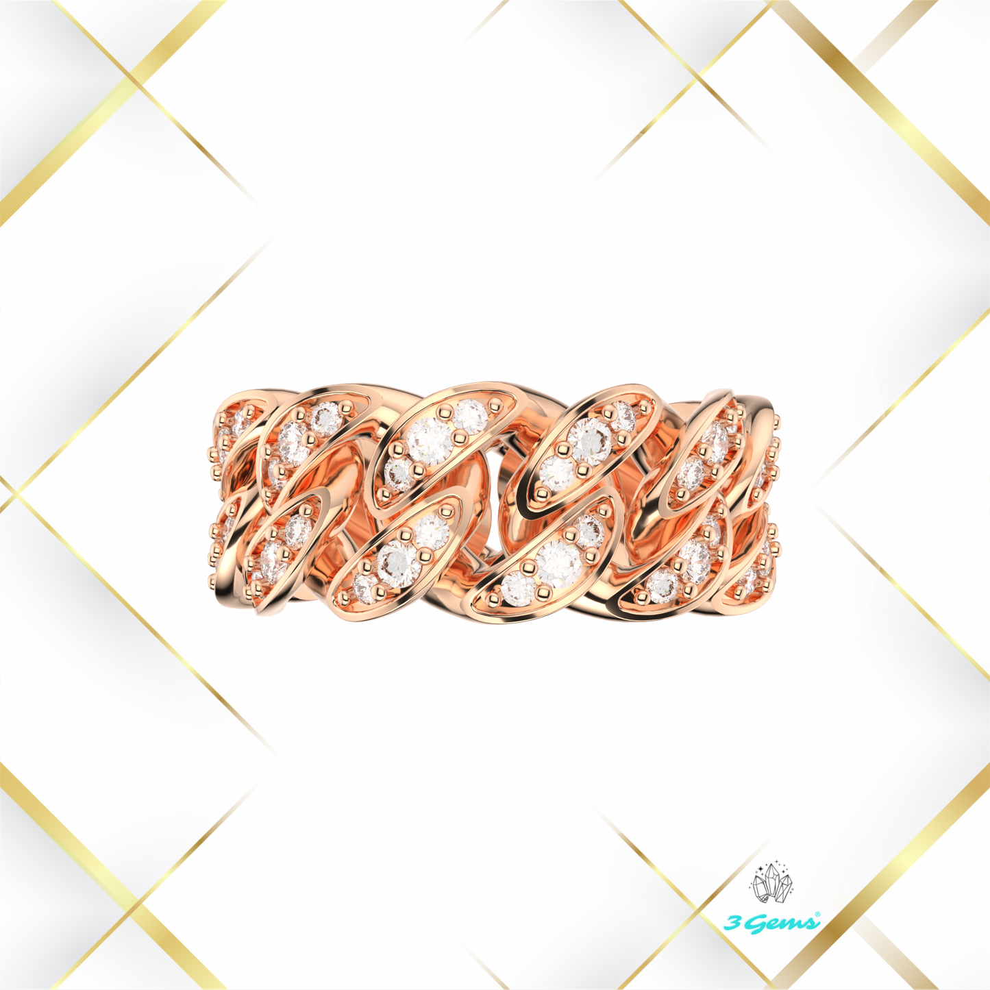 Pierścień "Cuban Ring Iced Out"