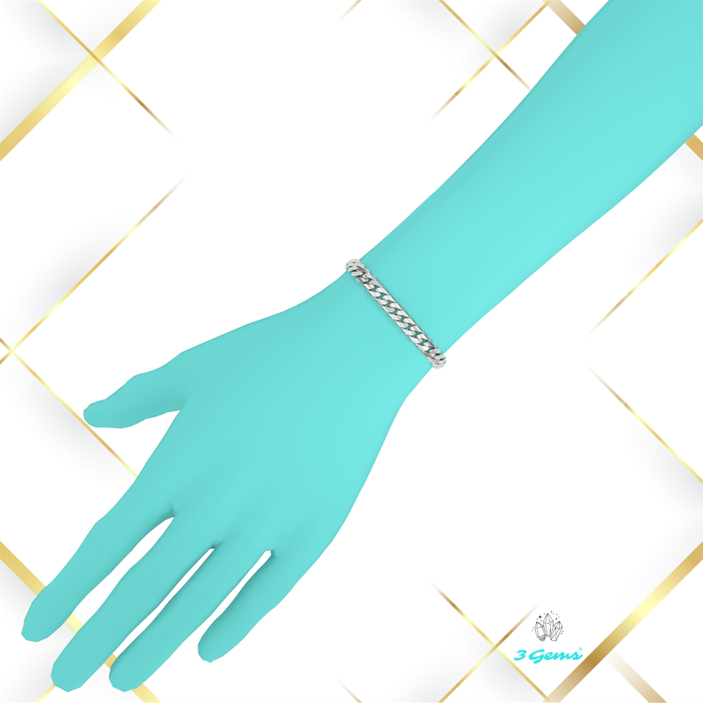 Bransoletka "Miami Cuban" - 8mm