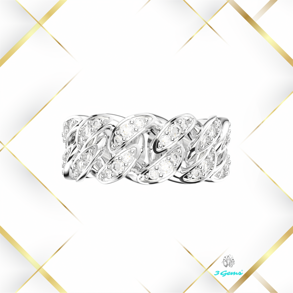 Pierścień "Cuban Ring Iced Out"