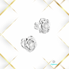obraz srebrnych kolczyków w kształcie róży z moissanitem – 3Gems