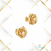 obraz kolczyków Rose z żółtego złota i moissanitem – 3Gems