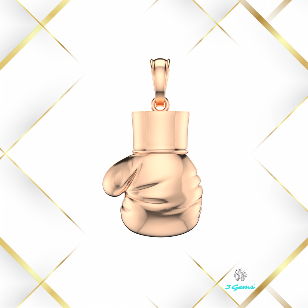 obraz zawieszki rękawica bokserska – różowe złoto 3Gems