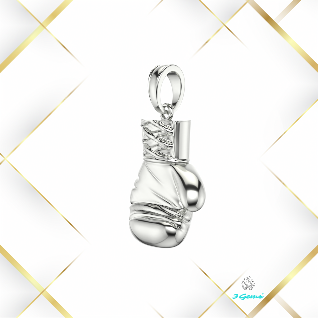 wizualizacja zawieszki rękawica bokserska – srebro