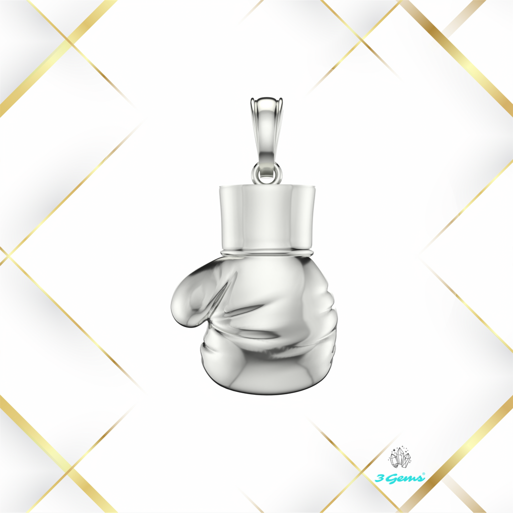 wizualizacja zawieszki rękawica bokserska – srebro