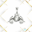 obraz srebrnej zawieszki Dumbbell Lift – 3Gems